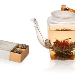 Florian Set of six blooming teas and glass teapot